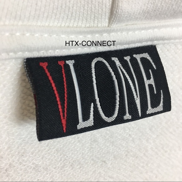 Vlone Hoodie White Staple Reversible
